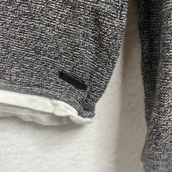 Denim & Flower Ricky Singh Layered Knit Long Sleeve Shirt Gray Size Medium - Picture 6 of 6